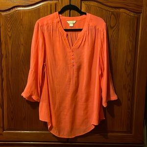 CJ Banks Coral Blouse